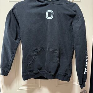 Overtime Youth L Black Hoodie with White Logo